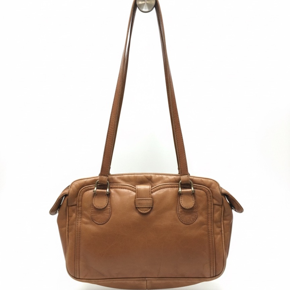 Vintage Dayton’s Warm Brown Leather Boho Purse 1970s Uruguay Leather